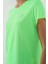 Neon Yeşil Basic Kısa Kol Standart Kalıp O Yaka Kadın T-Shirt - 97144 5