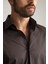 Erkek Antrasit Gri %100 Pamuk Saten Non-Iron Ütü Istemeyen Casual Cepsiz Modern Fit Gömlek 3