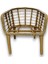 Kartepe 2 1 1 Rattan Bahçe Balkon Takımı,bambu Rattan/bej Kumaş 3