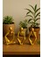 Ev & Ofis Dekoru – Gold 3’lü İnsan Figürü Seti | El Yapımı Minimalist Heykel Takımı 2