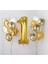 Yaş Gold Folyo Balon Şeffaf Balon Seti Doğum Günü Parti Seti M21, 8965256365452 1