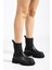 K-815 Siyah Lastikli Yüksek Tabanlı Günlük Kadın Bot 2