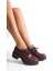 K-707 Bordo Kırışık Rugan Yüksek Tabanlı Bağcıklı Loafer Ayakkabı 1