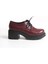 K-707 Bordo Kırışık Rugan Yüksek Tabanlı Bağcıklı Loafer Ayakkabı 5