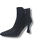 626 Kadın Siyah Fermuarlı Topuklu Bot 3