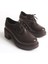 K-707 Kahve Kırışık Rugan Yüksek Tabanlı Bağcıklı Loafer Ayakkabı 5