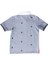 Organik Nakışlı Mavi Yazlık Erkek Çocuk Tshirt 5