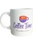 Coffe Time Mottolu Porselen Kupa Beyaz 1