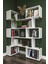 Asratrend Dk-02 Dekoratif Modern Kitaplık – Duvar/köşe Modüler Şık Tasarım, Salon & Ofis Kitaplığı 3