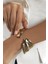 Yaprak Temalı Metal Kalın Cuff Bileklik 1