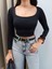 Bisiklet Yaka Yanı Büzgülü Basic Bluz 3