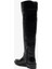 Tracy Siyah Deri Kadın Diz Üstü Çizme 3