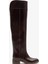 Tracy Kahverengi Deri Kadın Diz Üstü Çizme 1