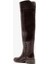 Tracy Kahverengi Deri Kadın Diz Üstü Çizme 3