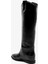 Kora Siyah Deri Kadın Gizli Topuk Çizme 3