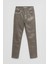 Kadın Yüksek Bel Parlak Mum Kumaş Straight Fit Jean Pantolon 7
