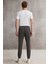 Jakob Erkek Dokuma Yıkamalı 4 Cepli Kalın Dokulu Paçası Lastikli Antrasit Pantolon 6