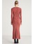 Catelıne Kadın Slim Fit Beli Lastikli Midi Boy Kiremit Rengi Etek 6