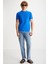 TIAGO Erkek Saks Mavi T-Shirt 1