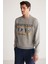 Darıan Erkek Sport Baskılı Içi Polarsız Mevsimlik Grimelanj Sweatshirt 1