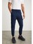 Cargo Erkek Dokuma Kargo Cepli Beli Ve Paçası Lastikli Lacivert Pantolon 1
