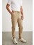 Cargo Erkek Dokuma Kargo Cepli Beli Ve Paçası Lastikli Bej Pantolon 5
