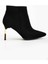 Kadın Siyah Süet Sivri Burun Kısa Boy Ince Topuklu Bot 1