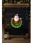 Ellerini Yeni Yıla Açmış Noel Baba Yılbaşı Süslemesi Cam Duvar Vitrin Stickerı Yılbaşı Süsü 43X50CM 4