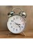 Gümüş Metal Alarmlı Masa Saati 3