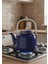 Vintage Demlik - Emaye Çaydanlık Kettle - Lacivert - 2 Litre 4