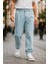Erkek Pileli Yüksek Bel Bol Kesim Baggy Loose Fit Jean PANTOLON-C354 1