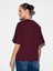 31975 Kısa Kollu Oversize T-Shirt-Bordo 2
