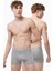 Erkek Gri 2 Li Paket Pamuk Elastan Boxer 075 1