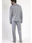 63796 Erkek Gri Ekose Pijama Takımı 4