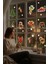 Yeni Yıla Özel Renkli Farklı Farklı Yılbaşı Süslemeleri ve Stickerları Cam Duvar Kapı Yılbaşı Süsleri 28X95CM 5