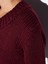 10831 V Yaka Kısa Kollu Triko Kazak-Bordo 4