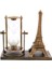 Techmrt Retro Eyfel Kulesi ve Kum Saati Dekoratif Ahşap Görünümlü Masa Biblosu 4