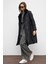 Peluş Garnili Çıt Çıt Kapamalı Kruvaze Kapitone Mont Siyah 6787 3