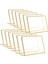 12PCS Altın Çerçeve Akrilik Işaret Tutucu Düğün Masa Numarası Tutucu Eğimli Menü Çift Taraflı Stand, 4X6INCH Yatay (Yurt Dışından) 1