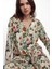 63598 Yeşil Çiçek Desenli Pijama Takımı 3
