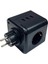Akım Korumalı Siyah Priz 3 Soketli / 3xusb Girişli 10A 2500W 1
