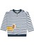 Çizgili Köpek Desenli Erkek Bebek Uzun Kol Tişört 2