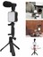 Techmrt Tripod Telefon Tutucu Kumandalı Mikrofon LED Işık Vlog Video Kayıt 5
