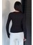 Kadın Bisiklet Yaka Parmak Geçmeli Body Bluz P-00018851 4