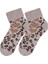 Etnik Leopar Desenli 3lü Havlu Kadın Çorabı ONL-02698 5