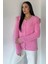 Kadın Yaka Detaylı Yumoş Iplik Triko Ceket P-00018854 2