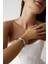 Dalgalı Model Parlak Gümüş Rengi Cuff Bileklik 5