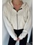 Kadın Kapüşonlu Şardonlu Ön Fermuarlı Crop Top Sweatshirt P-00018833 2