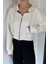 Kadın Kapüşonlu Şardonlu Ön Fermuarlı Crop Top Sweatshirt P-00018833 3