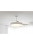 Gizli Kanat Ledli Ses ve Kumanda Kontrollü Tavan Vantilatörü Beyaz KCF307 5